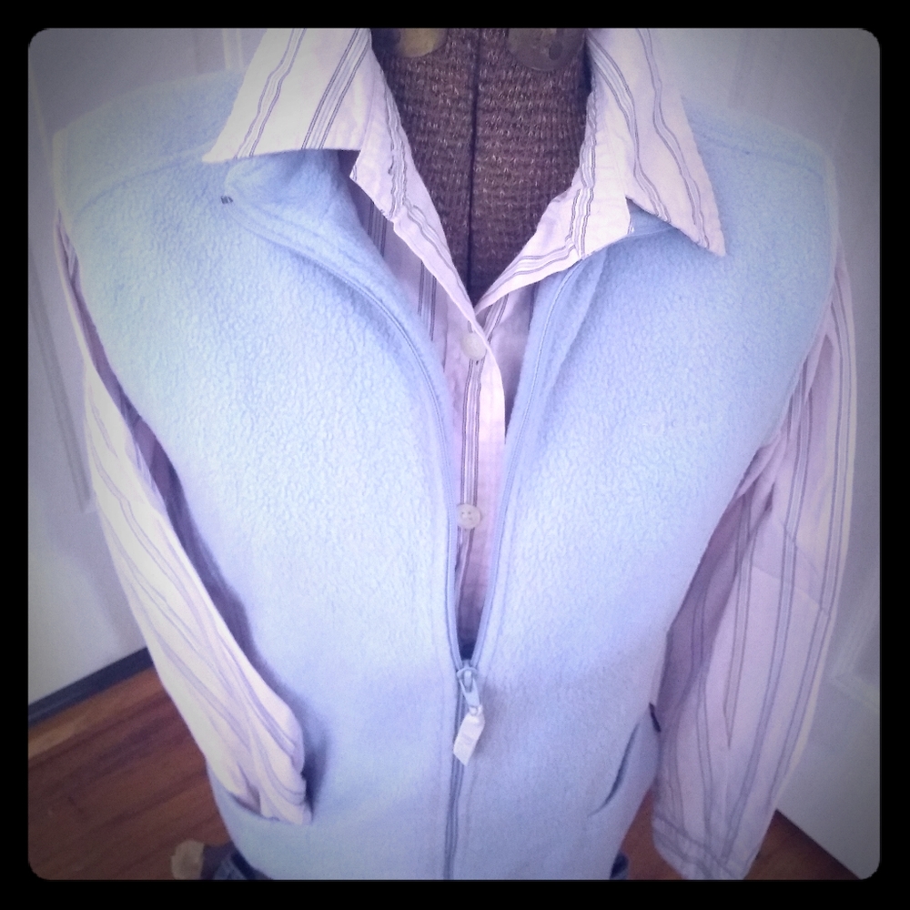 Light Blue Fleece Vest